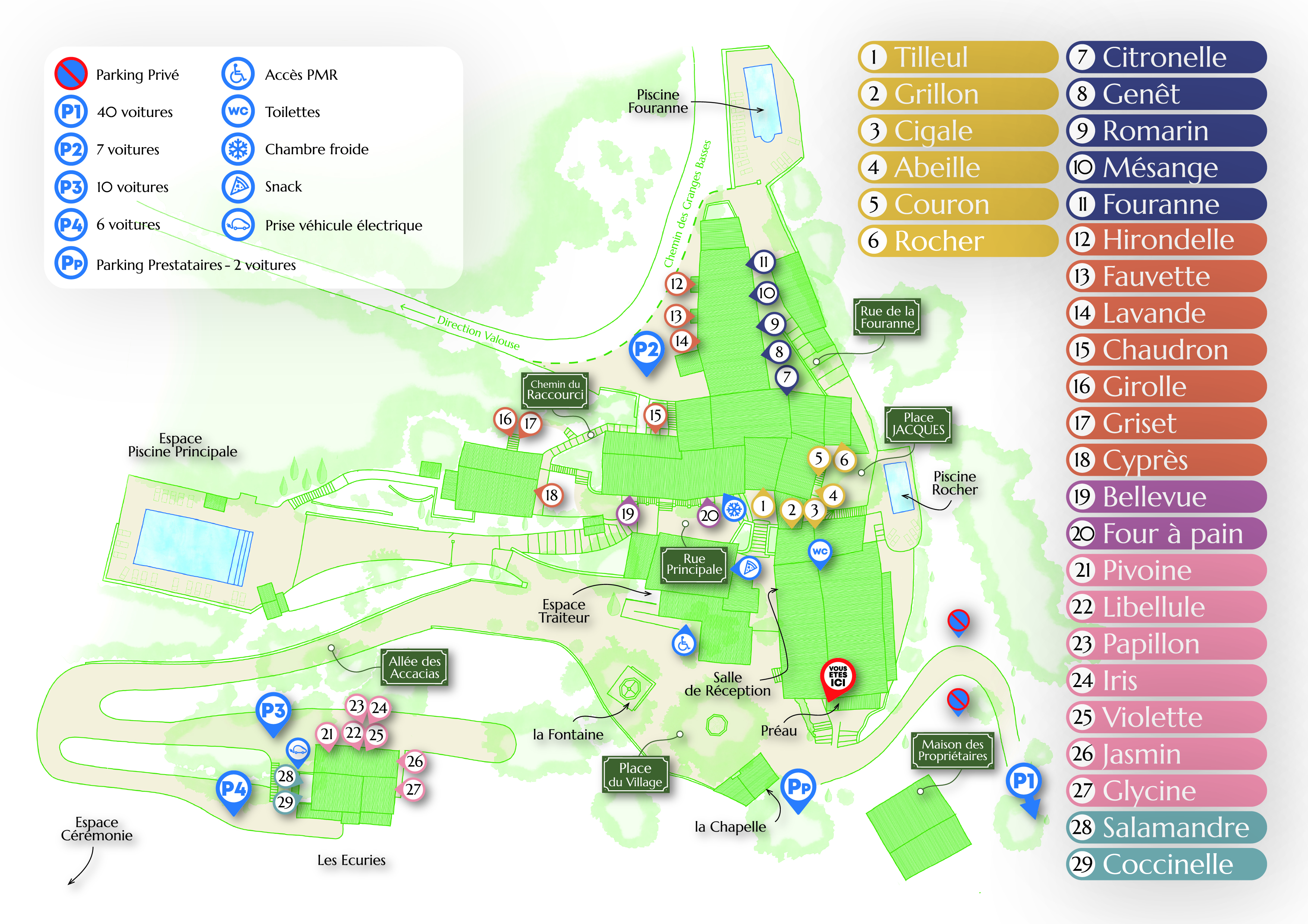 Carte du Hameau de Valouse
